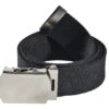 Stoffgürtel Baumwolle 38mm -Outdoor Ausrüstungsgeschäft 071051 stoffguertel schwarz silber