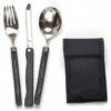 Englisches Feldbesteck 3 Tlg. Mit Tasche -Outdoor Ausrüstungsgeschäft 110634 Essbesteck Englisch 3 teilig oliv