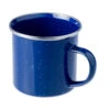 Emaille Tasse 330ml Mit Chromrand -Outdoor Ausrüstungsgeschäft 110808 Tasse emailliert blau 330 ml