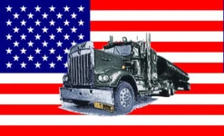 Flagge U.S.A. Mit Truck