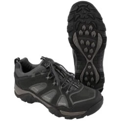 Outdoor Trekkingschuhe Low Mountain Grau