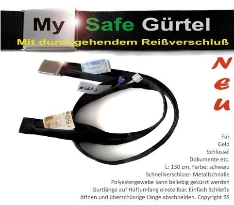 Fox Tresorgürtel Mit Innenfach Schwarz 6 Fox Tresorgürtel Mit Innenfach Schwarz – Bild 4