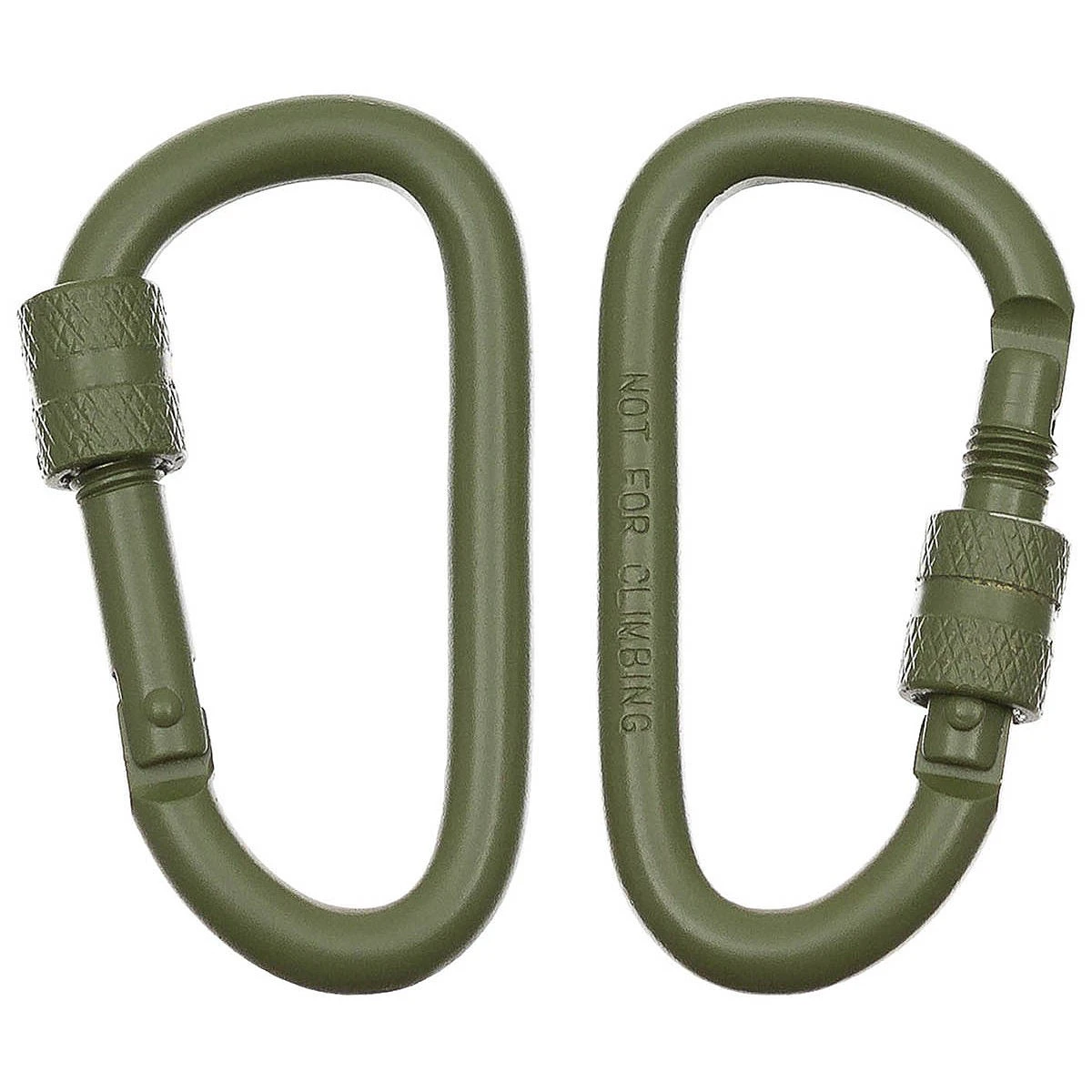 2 St. Karabiner D-Schraub 6mm X 6cm