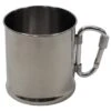 Edelstahl Tasse Karabiner 220ml -Outdoor Ausrüstungsgeschäft 33382 edelstahlbecher karabiner
