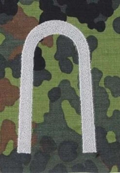 BW Rangschlaufen Flecktarn, Silber Bestickt