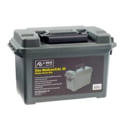 US Munitionskiste Kunststoff Medium CAL 50 Abschließbar -Outdoor Ausrüstungsgeschäft 600952 1 us munitionskiste kunststoff medium cal50 abschliessbar oliv